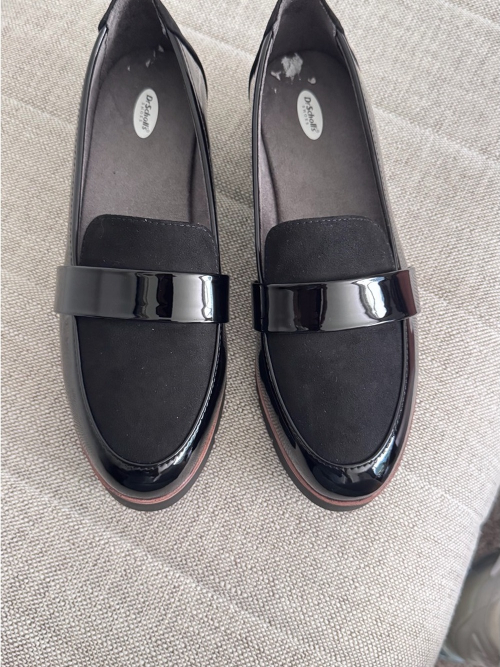 Dr scholl’s Women's Black Patent and Matte Loafers Size 7